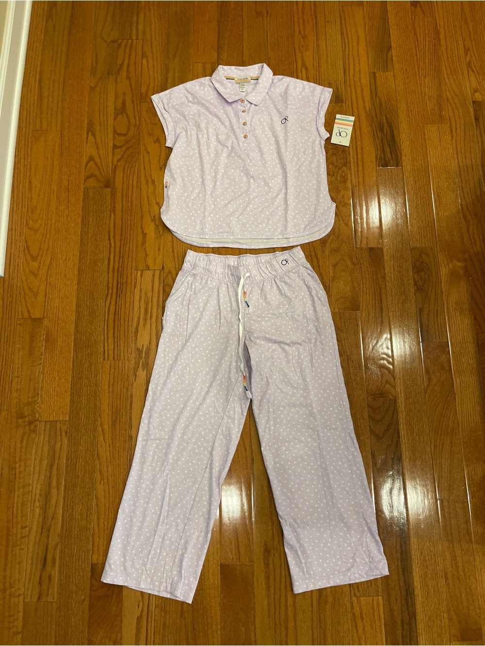 Ocean Pacific Women's Light Purple White Star 2-Piece Pajama Set Small NEW